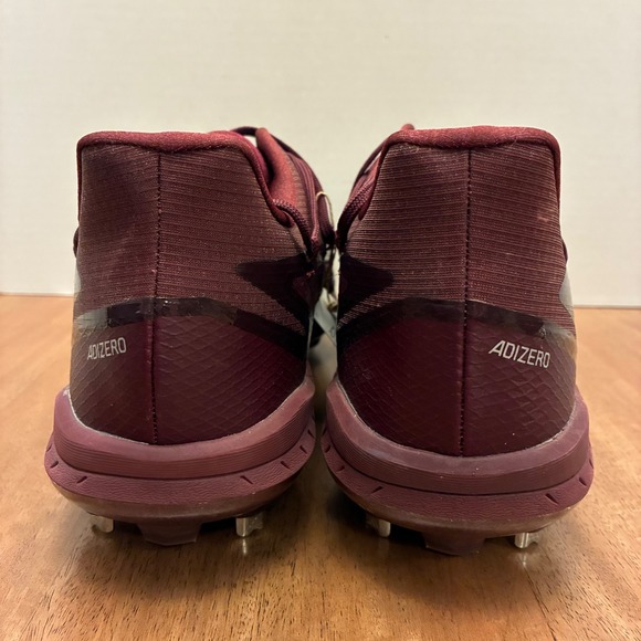 Adidas Adizero Afterburner Mens Baseball Cleats NWT Maroon White 
Size 15 H00977 main image 13